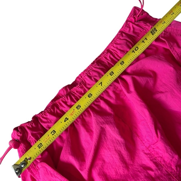LOVETREE Vibrant Pink Nylon Windbreaker Drawstring Pants, Size L - Picture 9 of 11